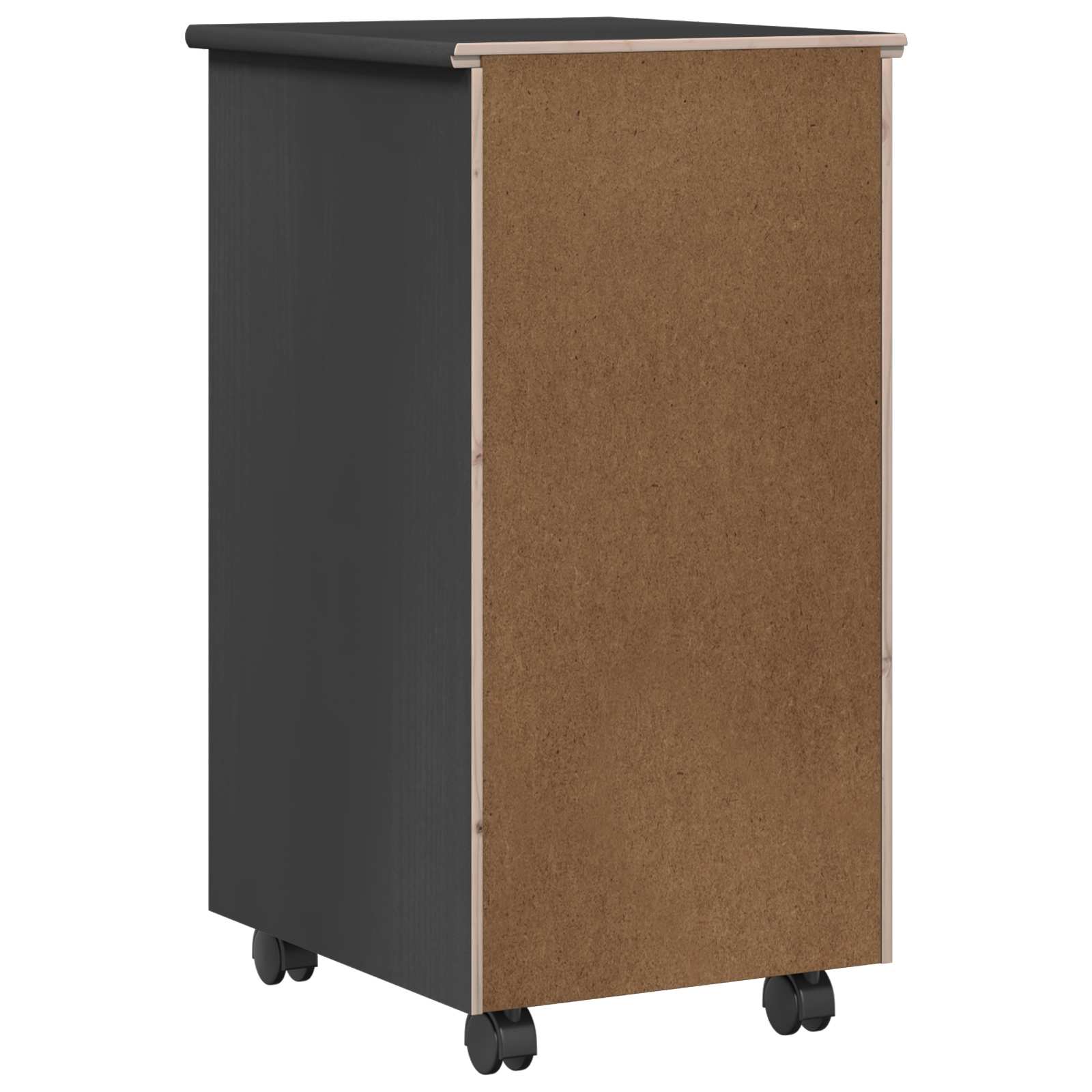 Rollschrank Honigbraun 34 x 39 x 65,5 cm Massivholz Kiefer