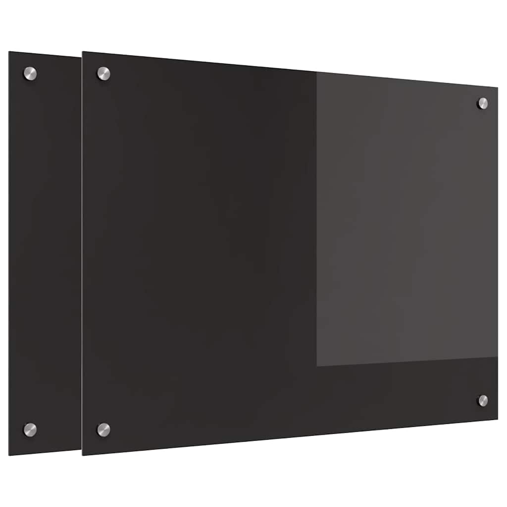 Küchenrückwand 2 pcs Weiß 70 x 40 cm Gehärtetes Glas