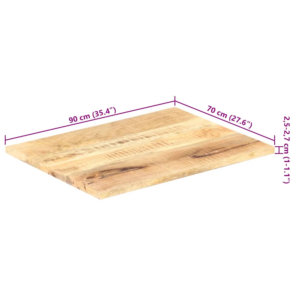 Tischplatte Massivholz Akazie 15-16 mm 60x80 cm