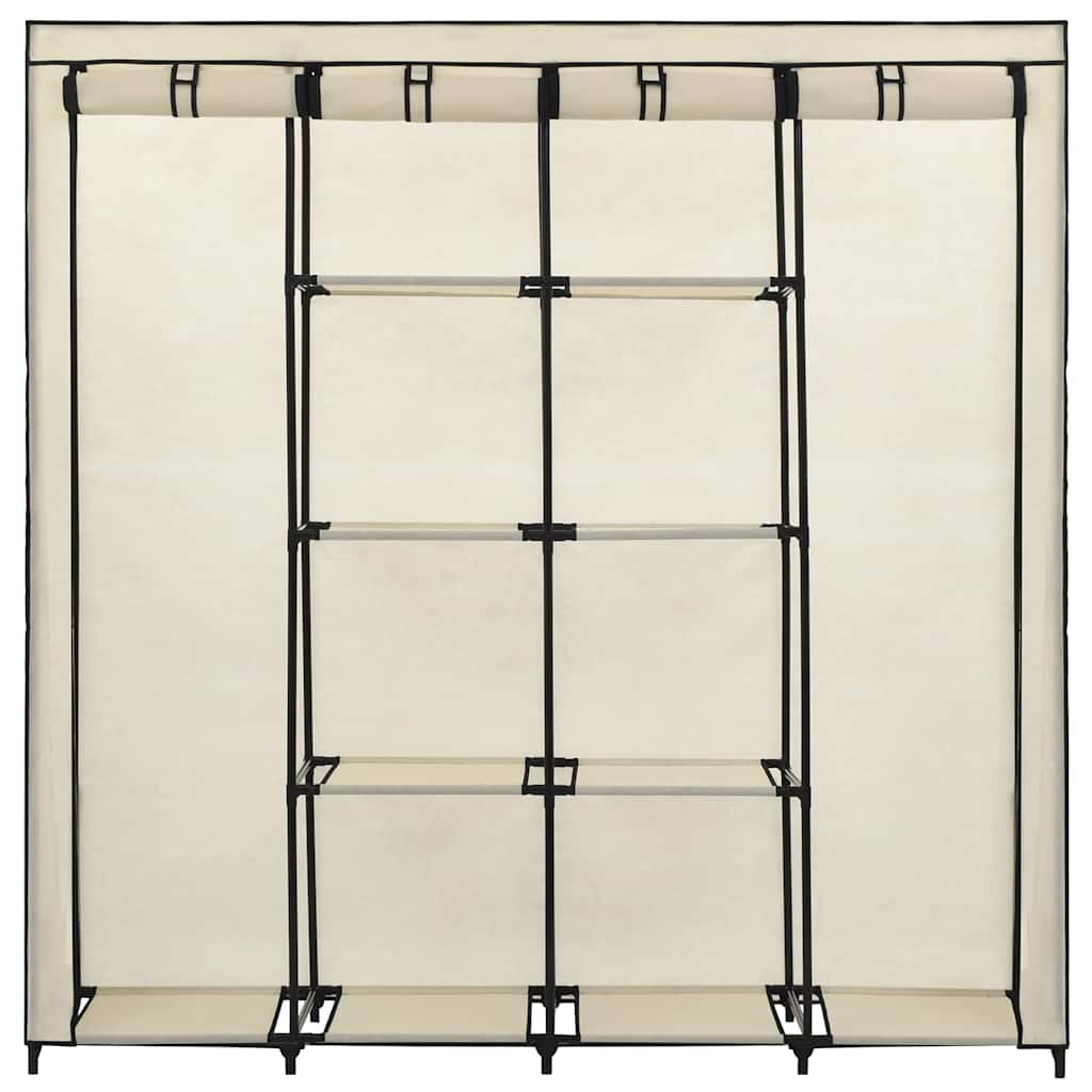 Kleiderschrank mit 4 Fächern Schwarz 175 x 45 x 170 cm