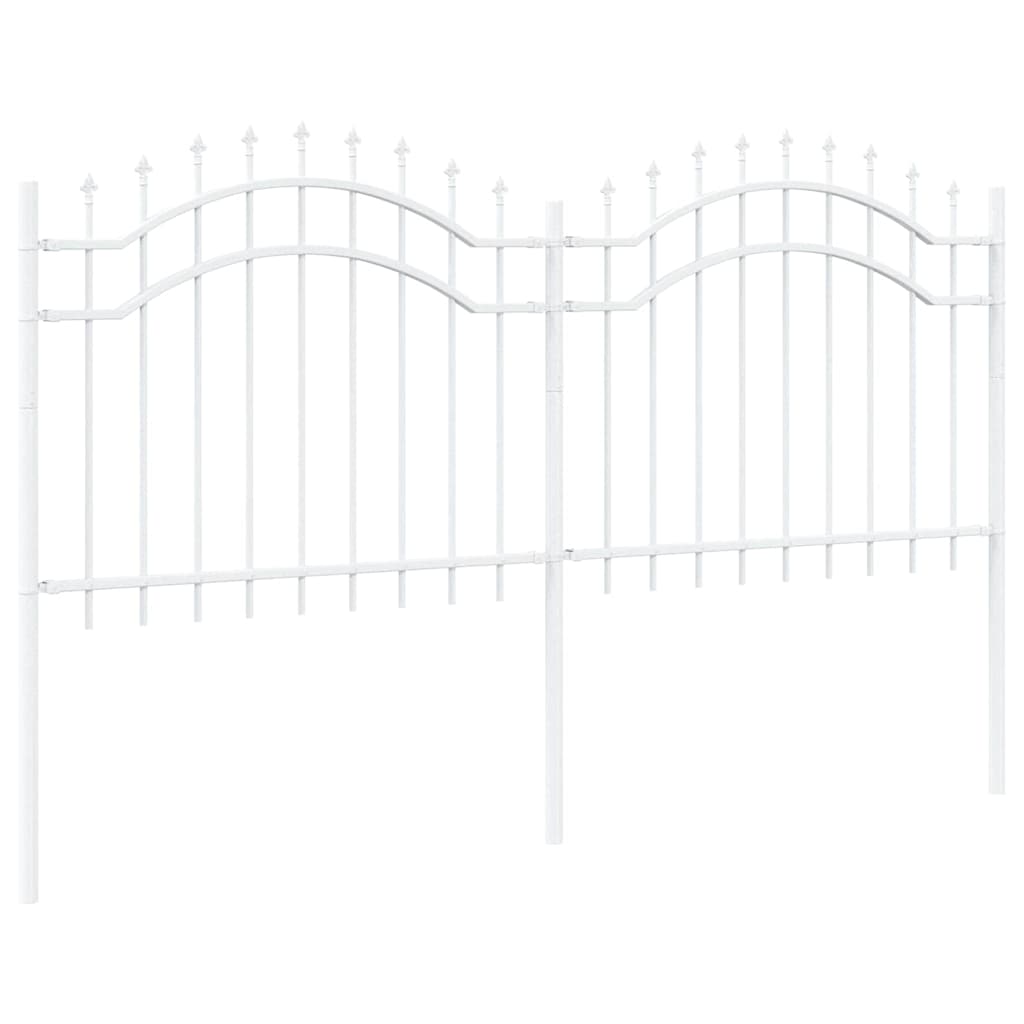 Gartenzaun Woerden mit Speerspitze Schwarz 240 x 75 cm Stahl