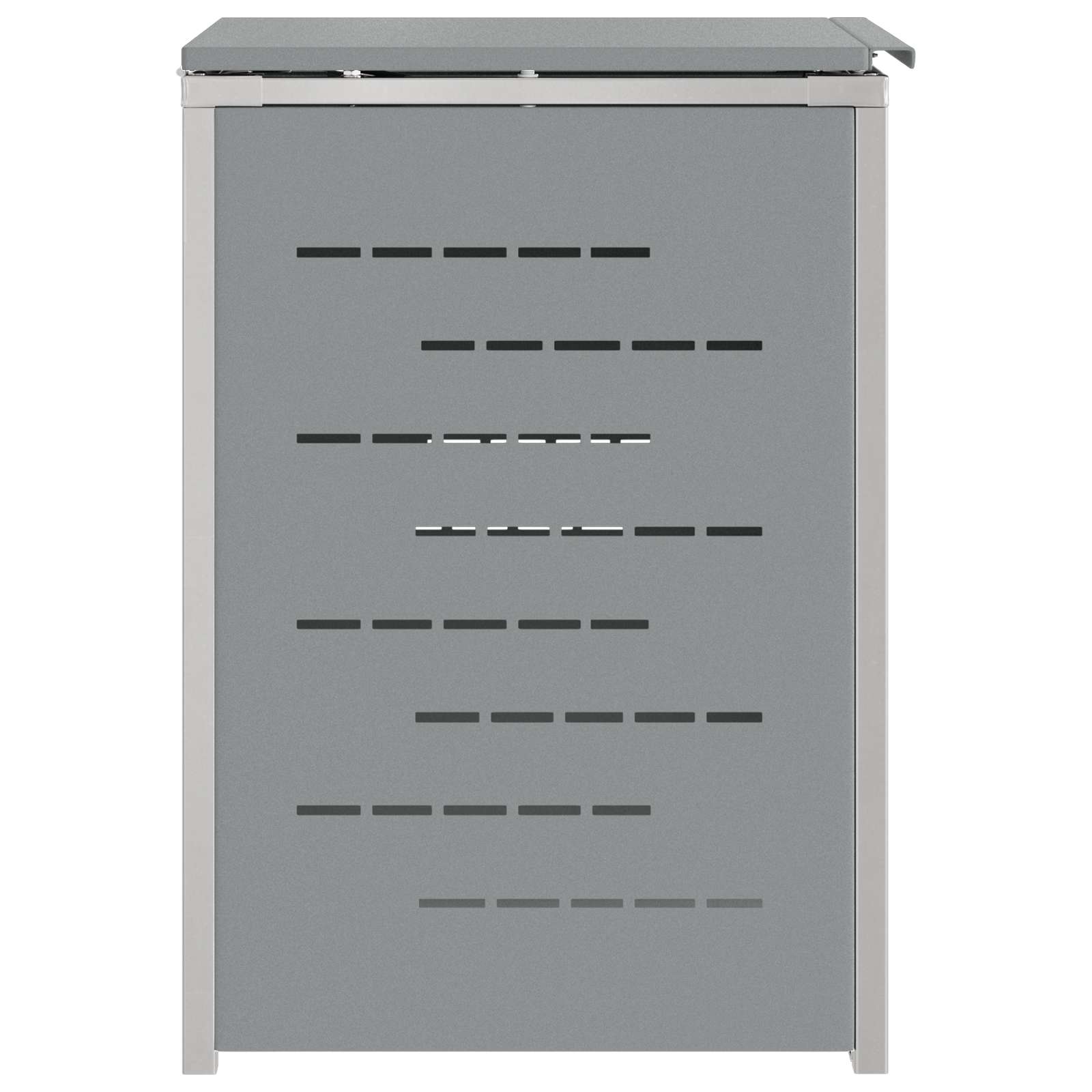 Mülltonnenbox for 2 Bins 240L Edelstahl Schwarz