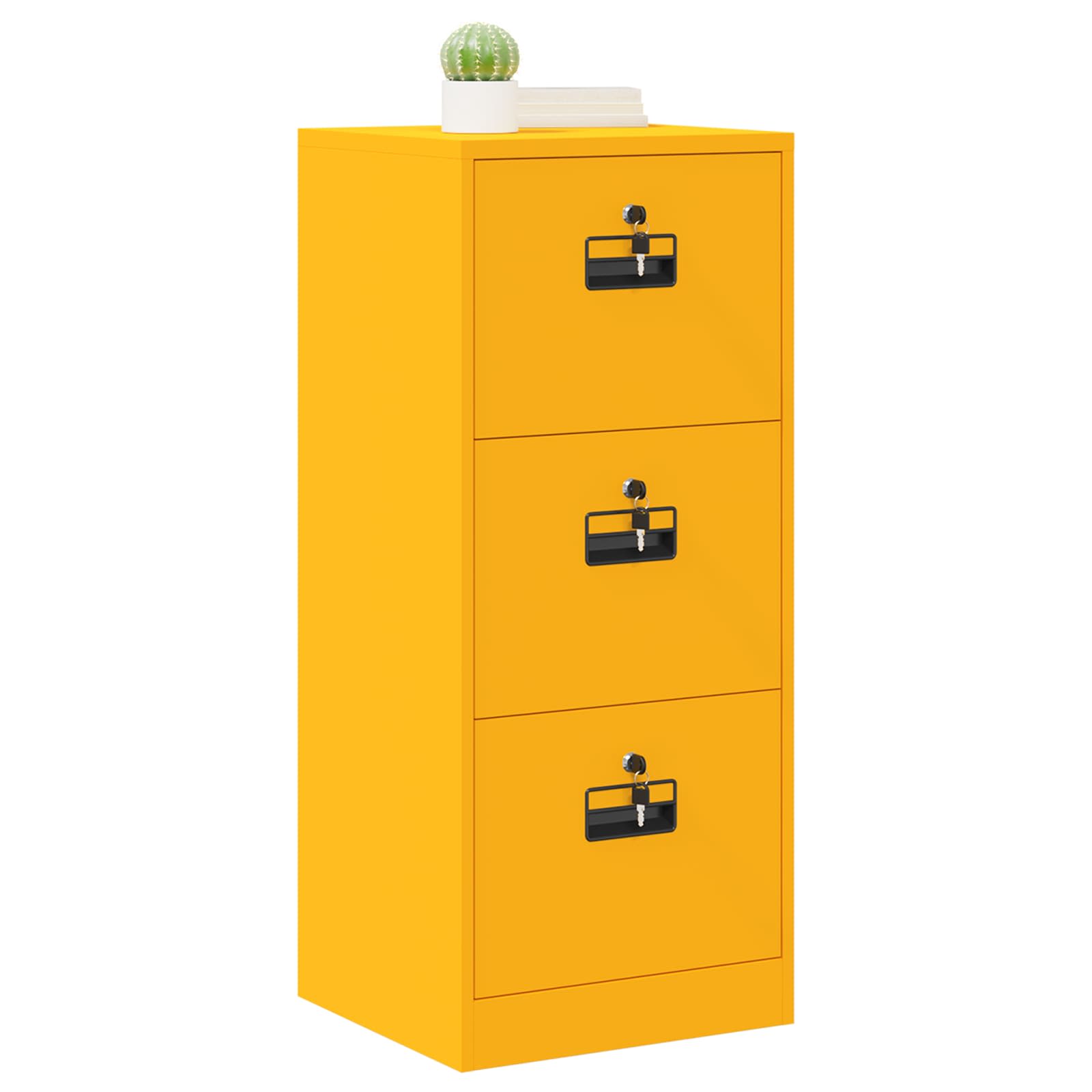 Aktenschrank 2 pcs Schwarz 44 x 50 x 139 cm Kaltgewalzter Stahl
