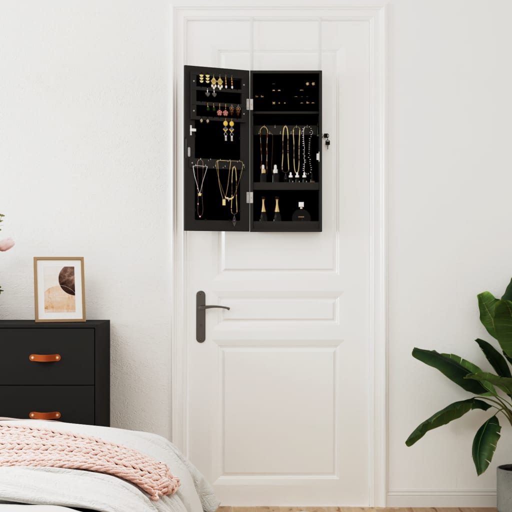 Schmuckschrank mit Spiegel Wandmontage Weiß 30x8,5x67 cm