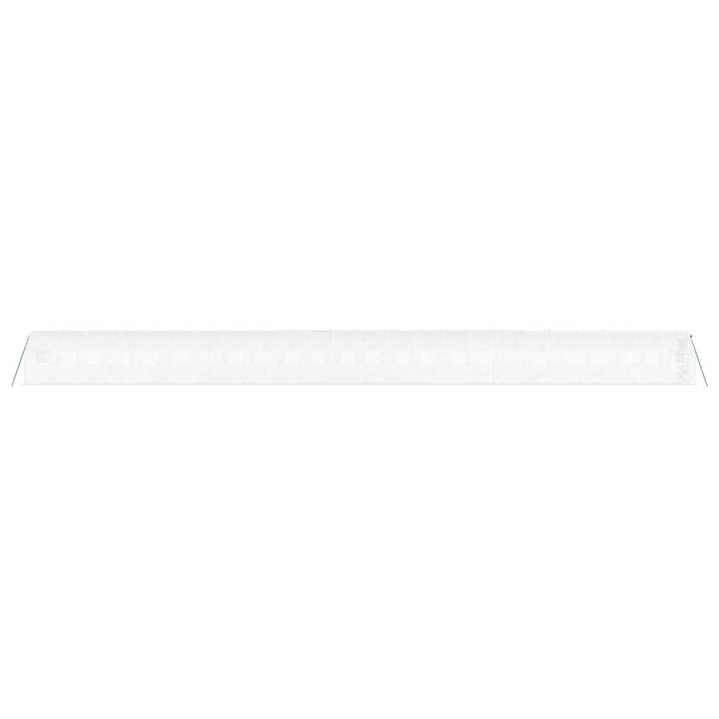 Gewächshaus mit Stahlrahmen Weiß 8 m² 4x2x2 m