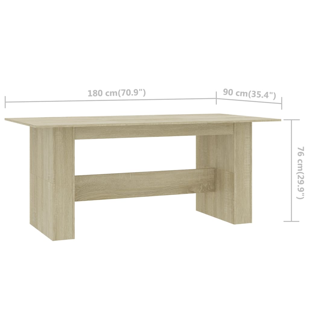Esstisch Weiß 180x90x76 cm Holzwerkstoff