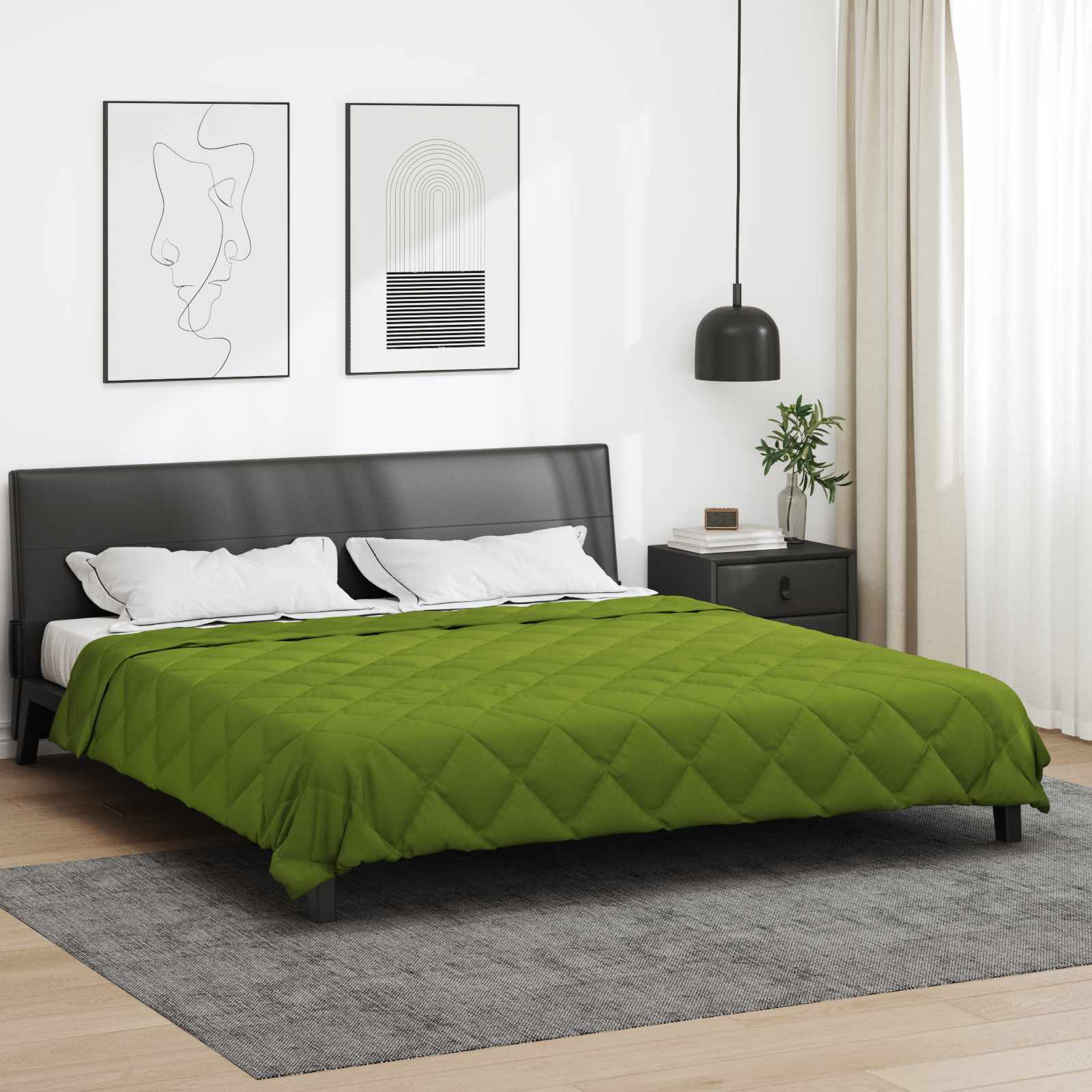 Ganzjahresbettdecke Anthrazit 135 x 200 cm Mikrofaser