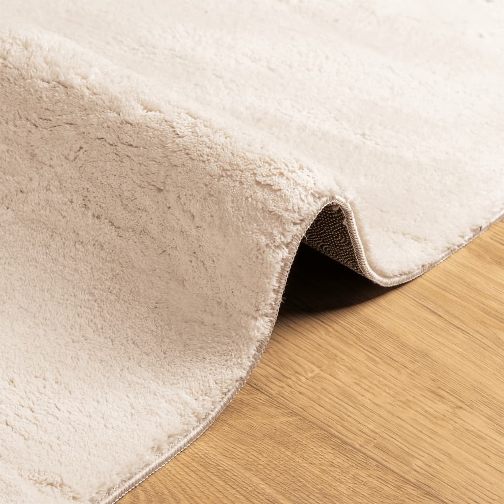 Teppich HUARTE Kurzflor Weich und Waschbar Anthrazit 60x110 cm