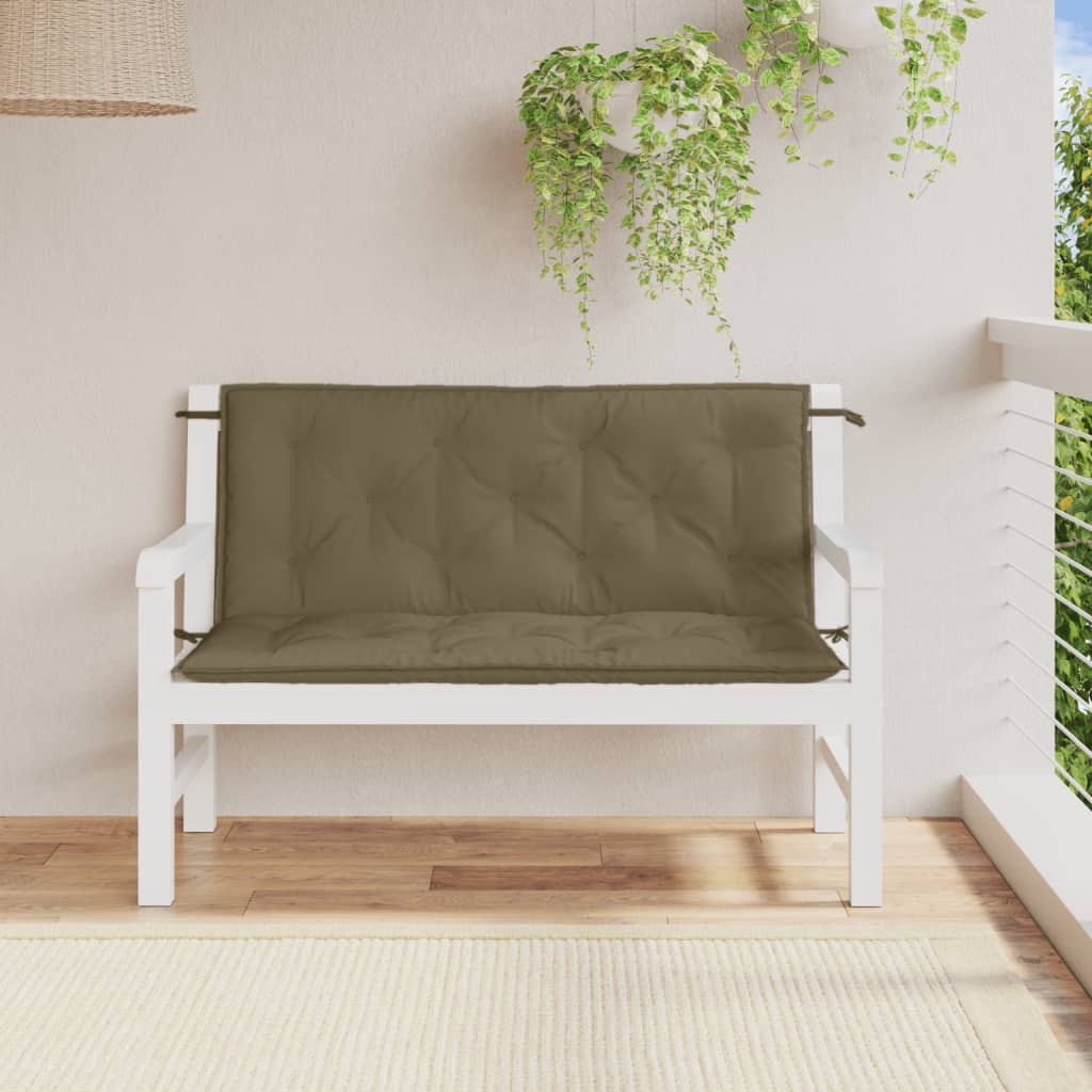Gartenbank-Auflagen 2 Stk. Melange Anthrazit 100x50x7 cm Stoff