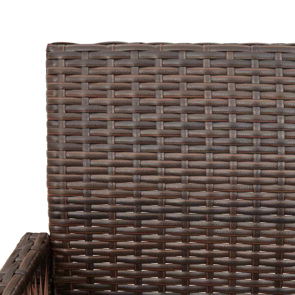 Garten-Barhocker 2 Stk. Schwarz Poly Rattan