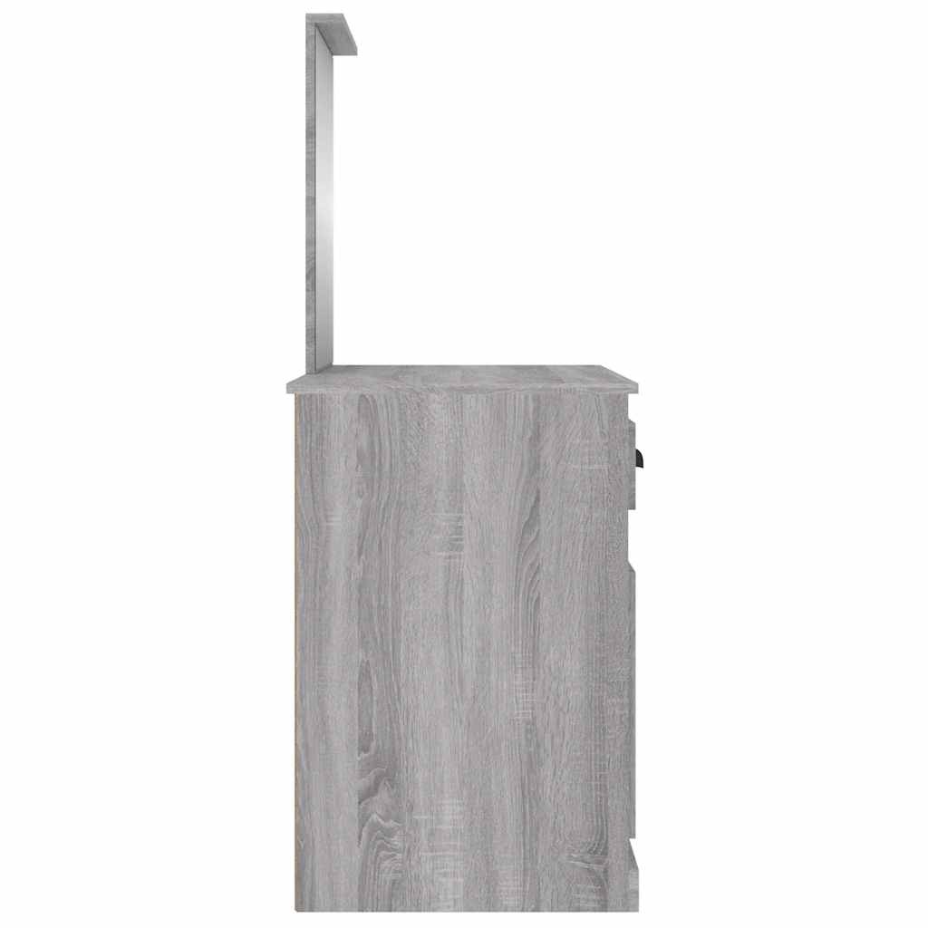 Schminktisch mit Spiegel Weiß 90x50x132,5 cm Holzwerkstoff