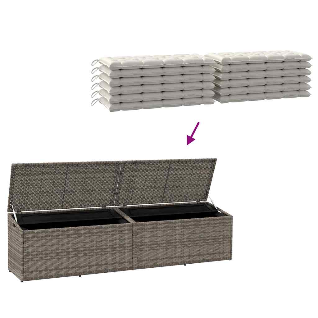 Garten-Aufbewahrungsbox Schwarz 110 x 50 x 58 cm Poly Rattan