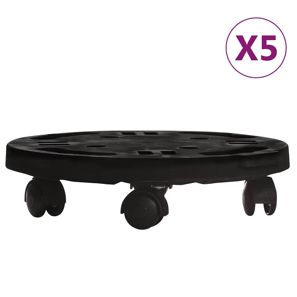 Pflanzenroller 2 Stk. 30 cm Durchmesser Schwarz 170 kg