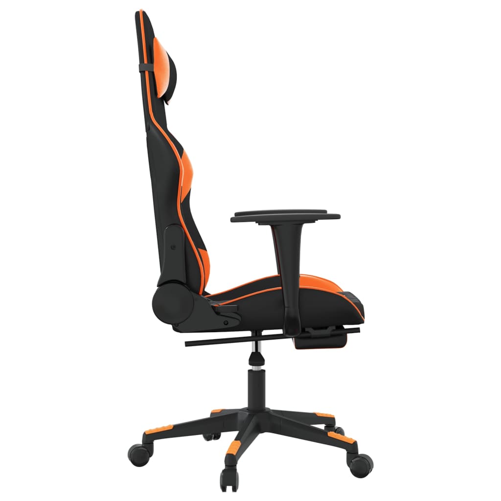 Gaming-Stuhl mit Massagefunktion Schwarz und Blau Kunstleder