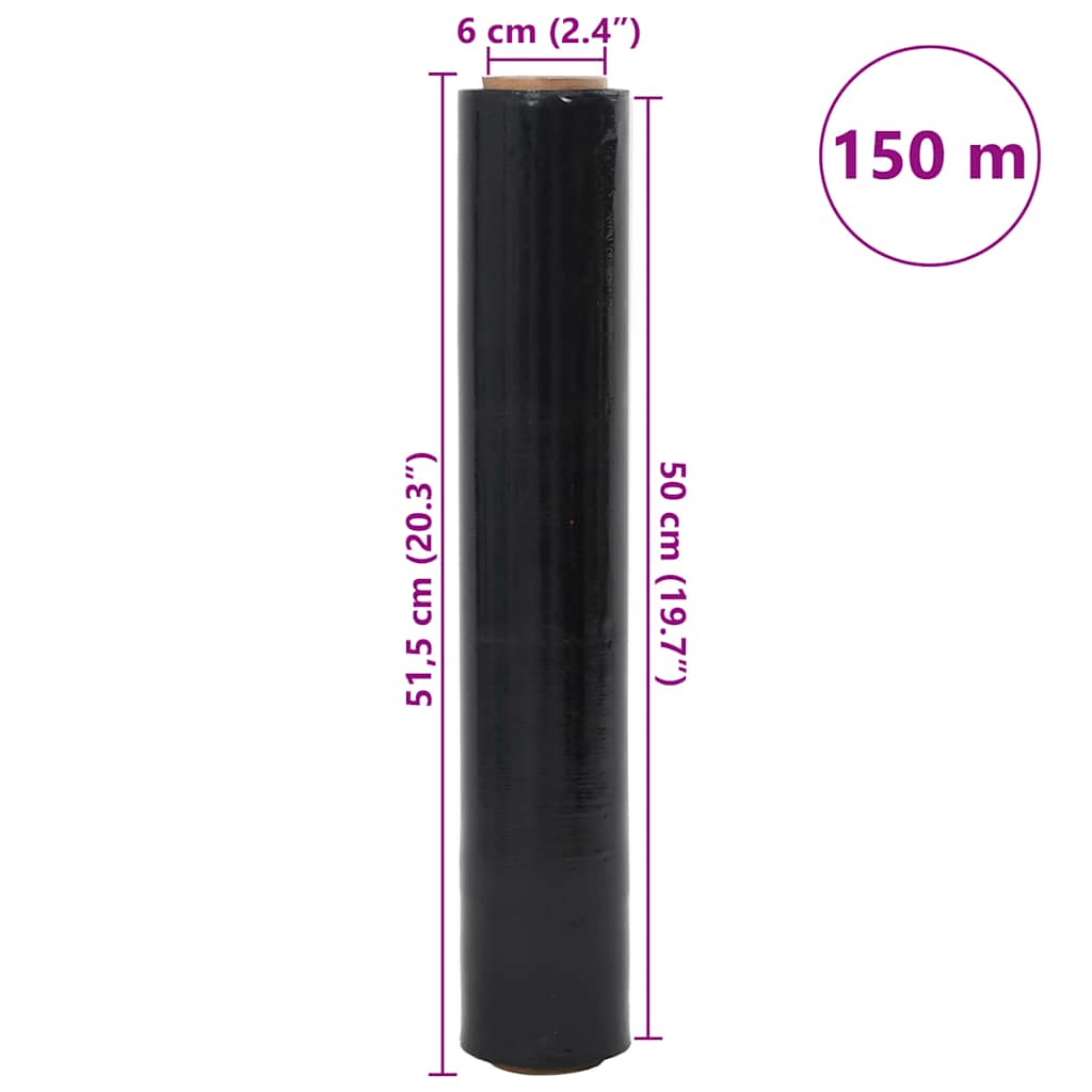 Stretchfolie 2 Stk. Transparent 17 μm 50 cm x 150 m