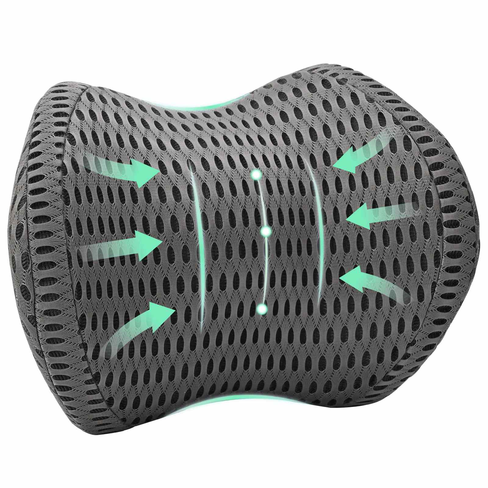Nackenkissen Grau Viscoschaum 31 x 22 x 13 cm