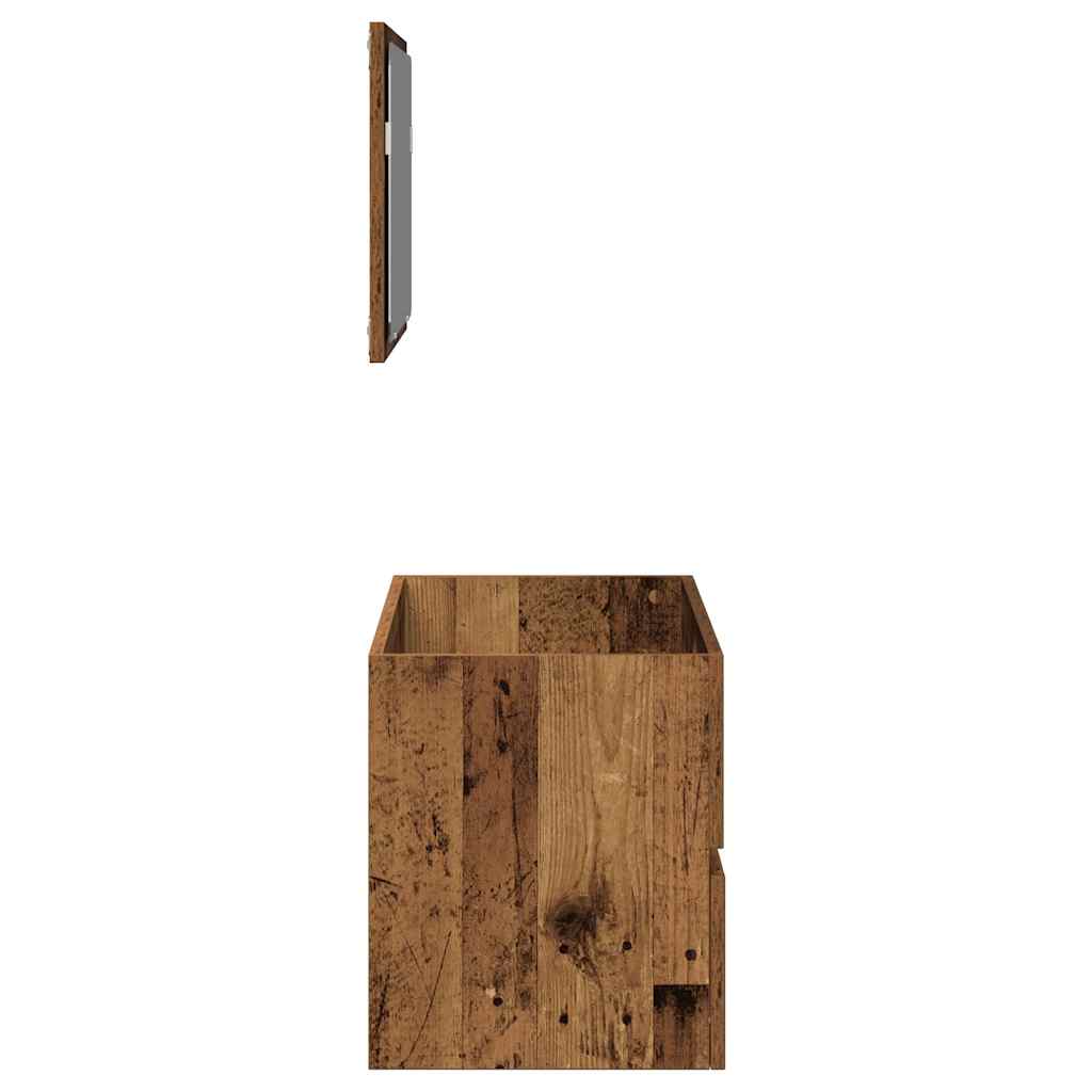 2-tlg. Badmöbel-Set Weiß Holzwerkstoff