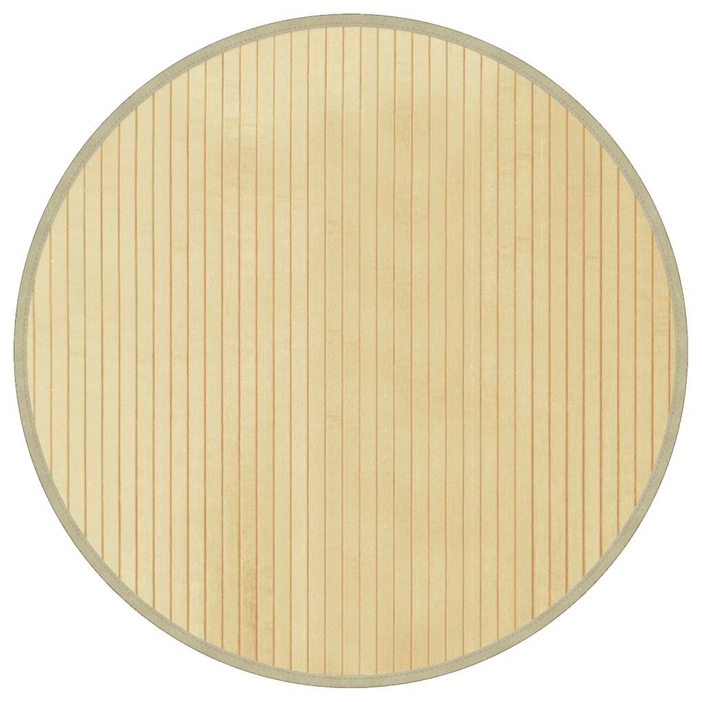 Teppich Rund Schwarz 60 cm Bambus