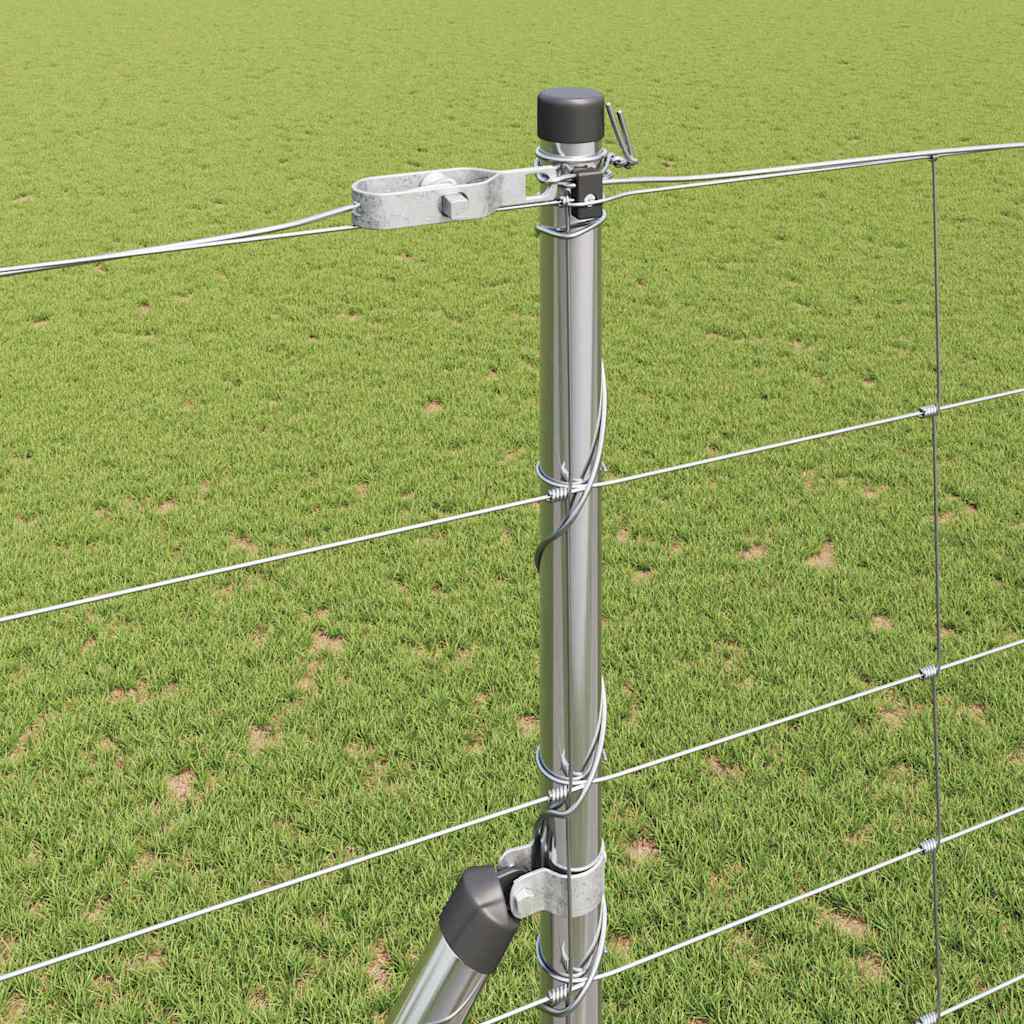 Ground Fix Geschweißter Drahtzaun 25 x 0,8 m Silber Netz