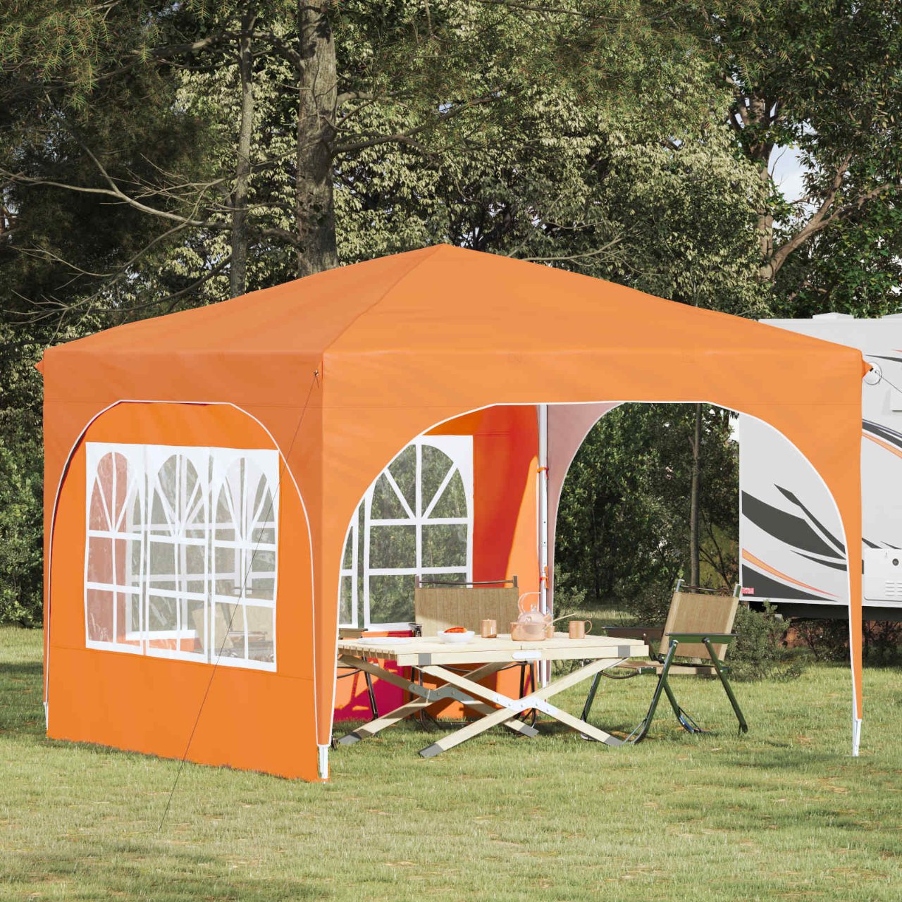Pop-up Partyzelt 290 x 290 x 245 cm Creme