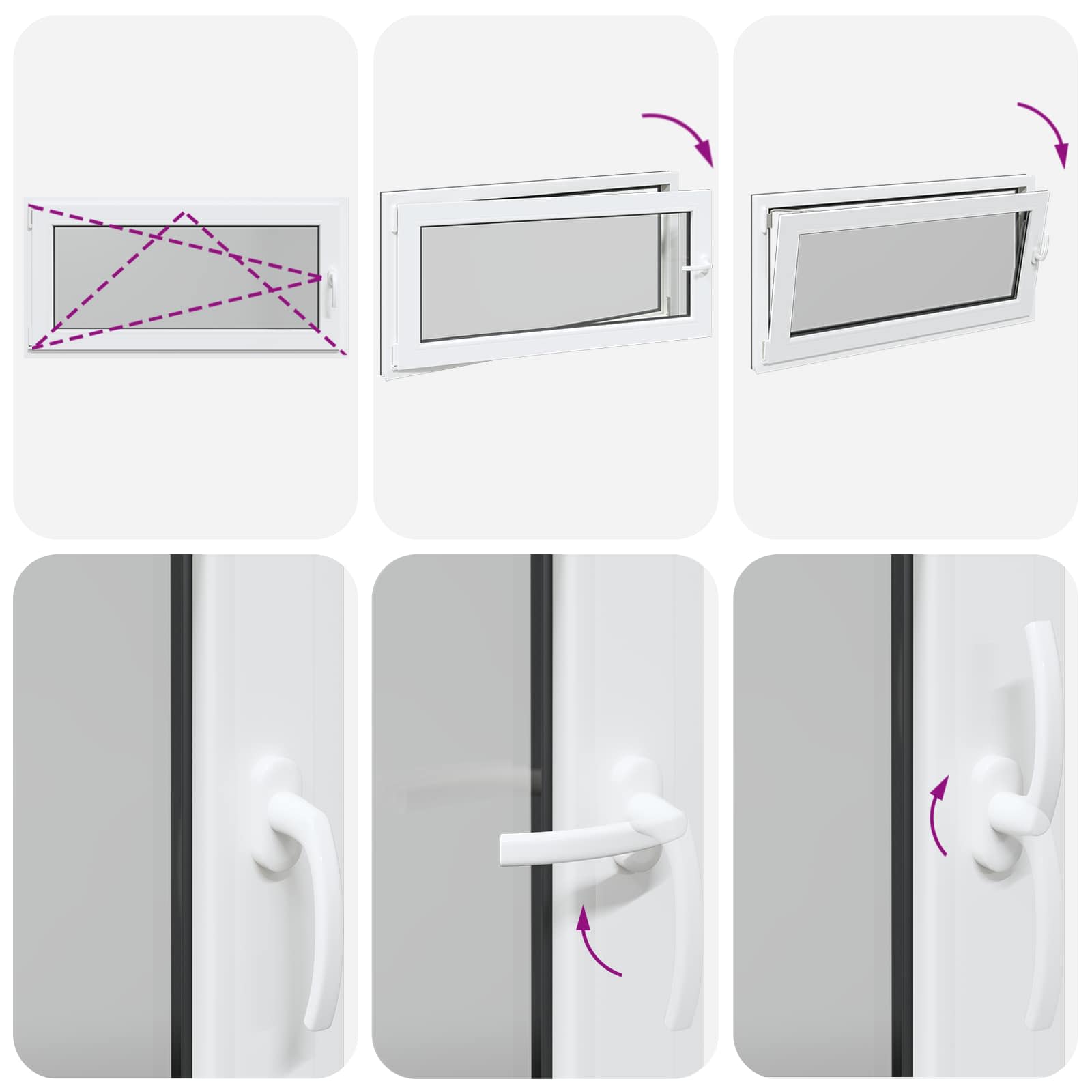 Kellerfenster RISOR 50 x 50 cm PVC und Glas Weiß