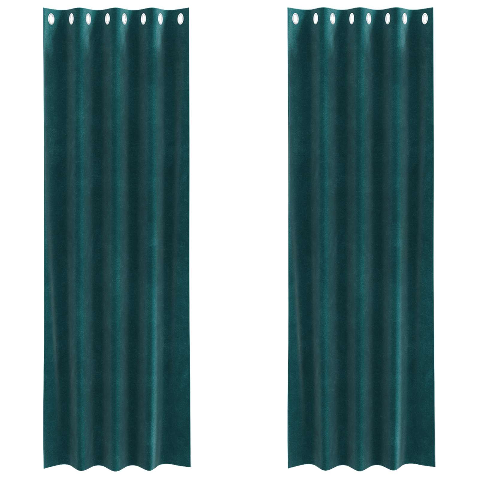 Verdunkelungsvorhänge 2 pcs Schwarz 140 x 140 cm Samt