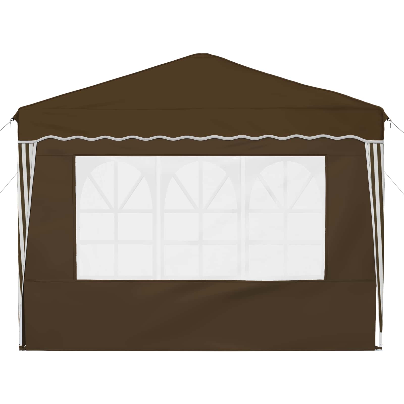 Pop-up Partyzelt 288 x 288 x 245 cm Creme Oxford-Stoff