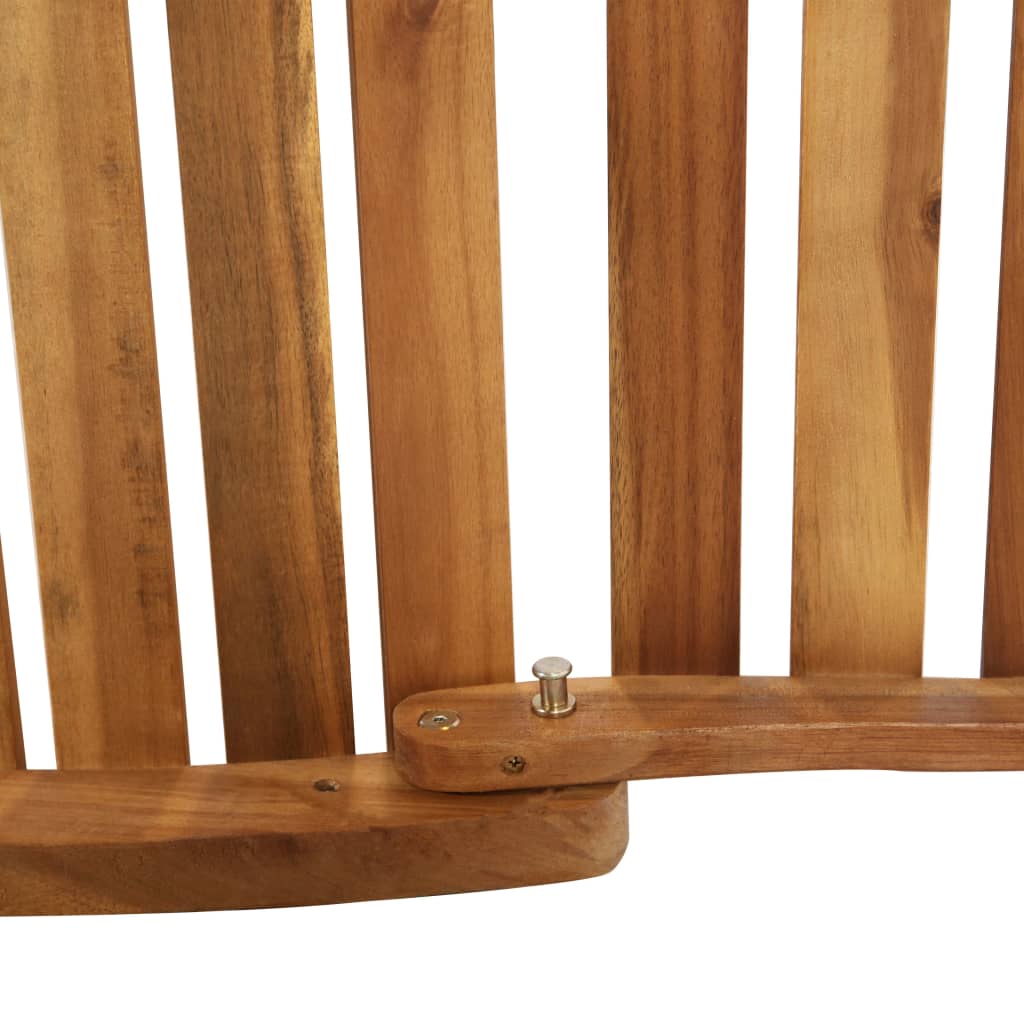 Sonnenliege mit Auflage Beige Massivholz Akazie