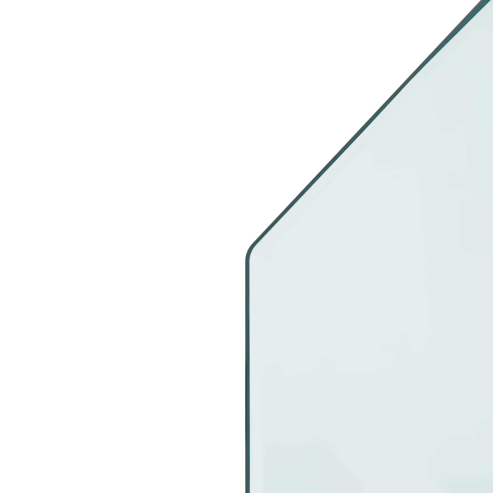 Feuerstelle Glasplatte Transparent 80 x 50 cm Glas