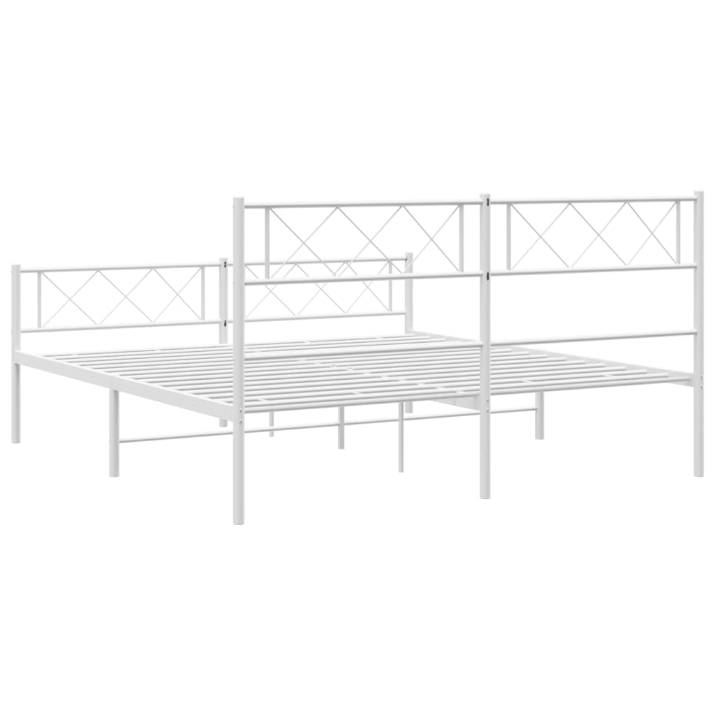 Bettgestell mit Kopfteil Metall Schwarz 100x190 cm