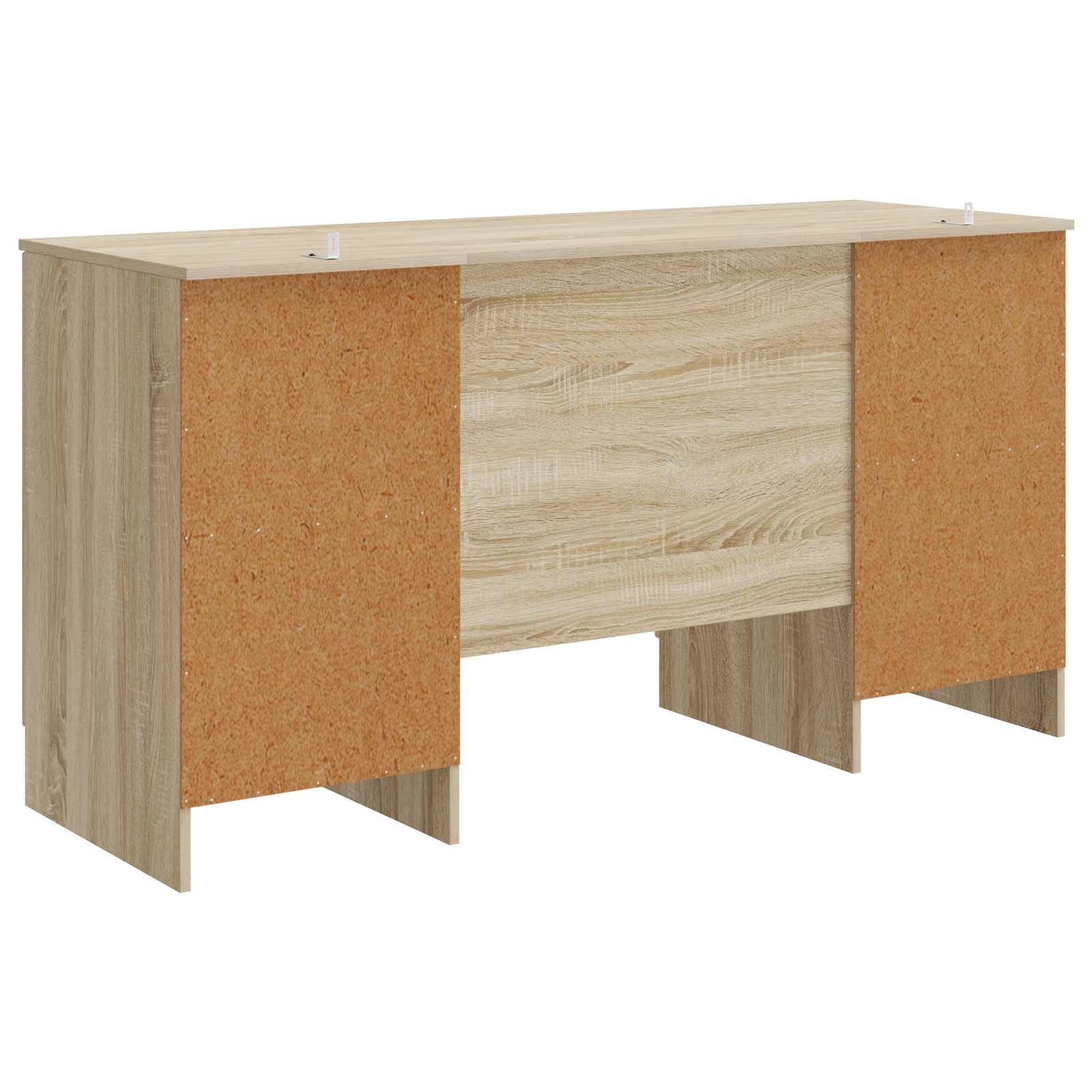 Schreibtisch mit Regal Schwarz 142,5 x 50 x 75 cm Holzwerkstoff