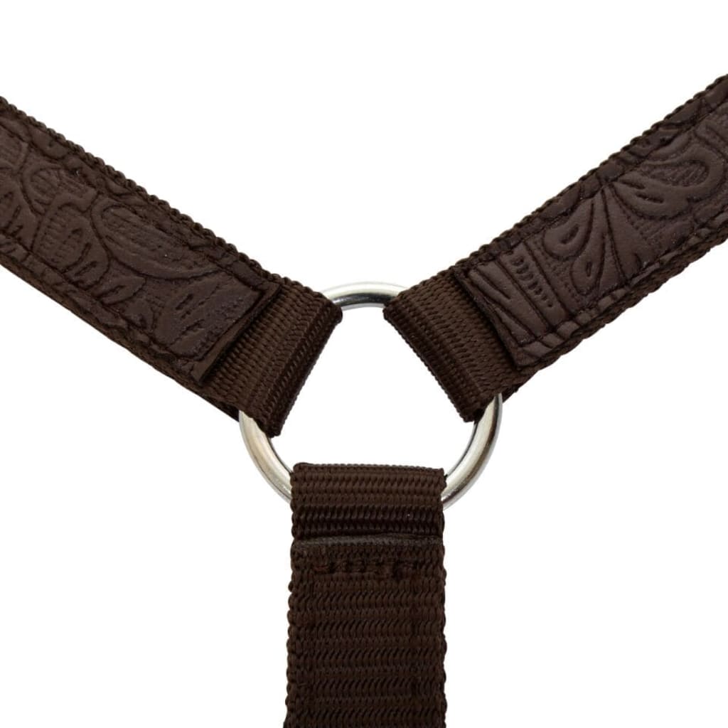 Western-Sattel, Halfter & Brustblatt Echtleder 15" Braun