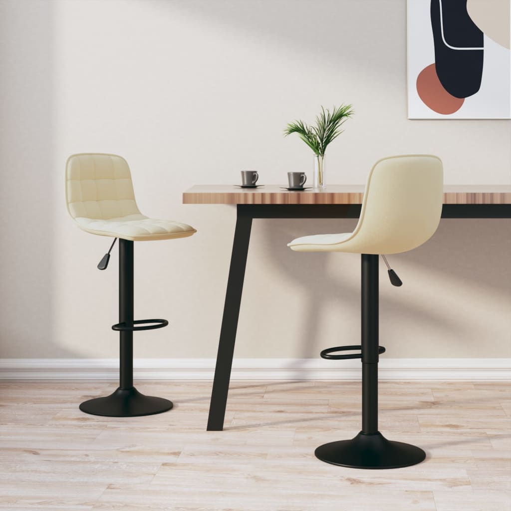 Barhocker 2 Stk. Hellgrün Samt