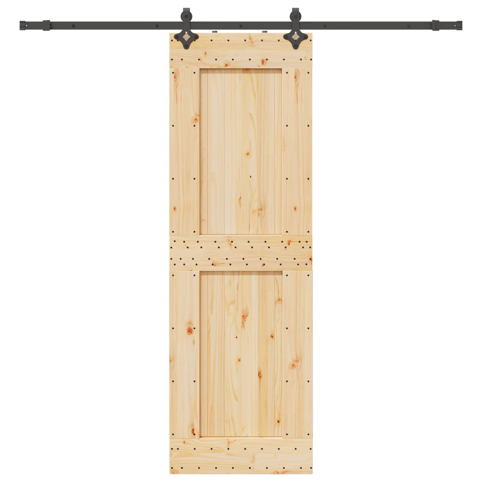 Schiebetür NARVIK Natürlich und Schwarz 70 x 210 cm (152,5 cm)
