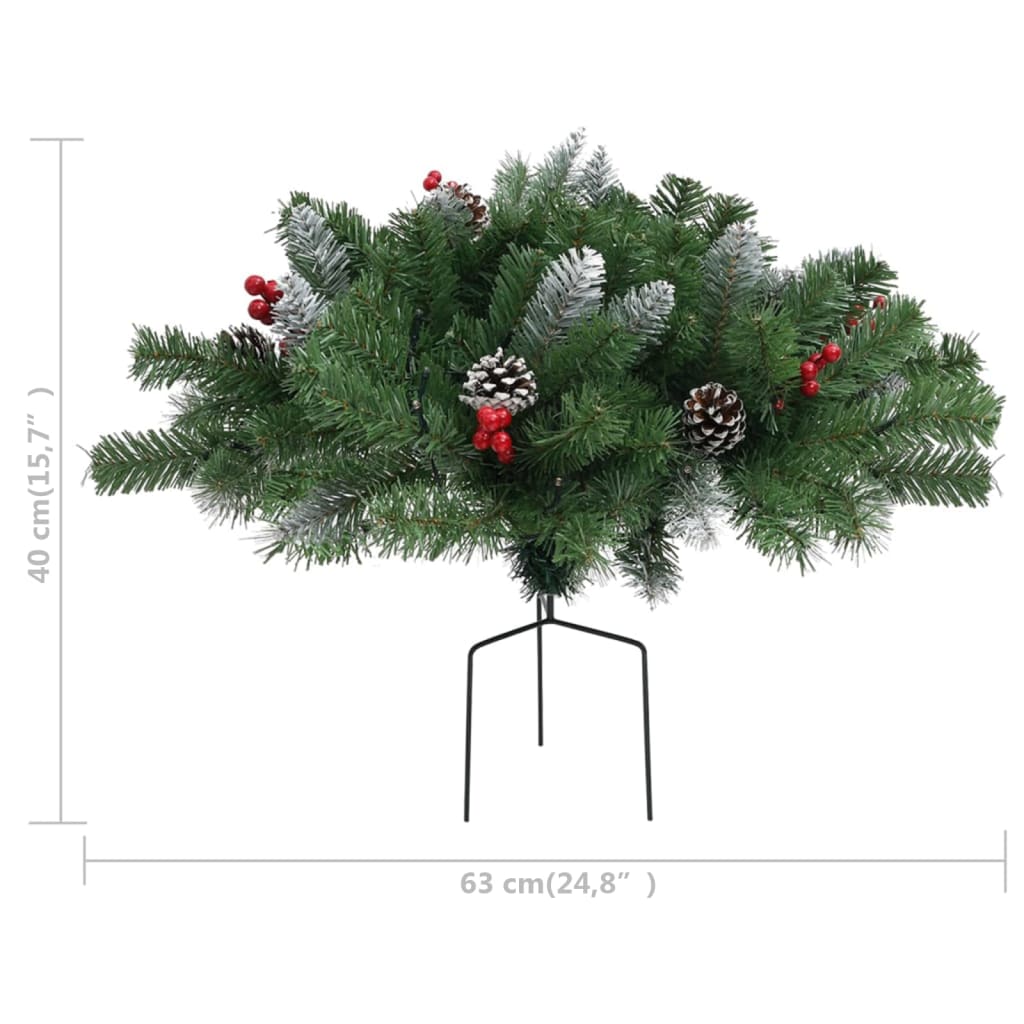 Künstlicher Weihnachtsbaum mit Beleuchtung 2 Stk. Outdoor 76 cm