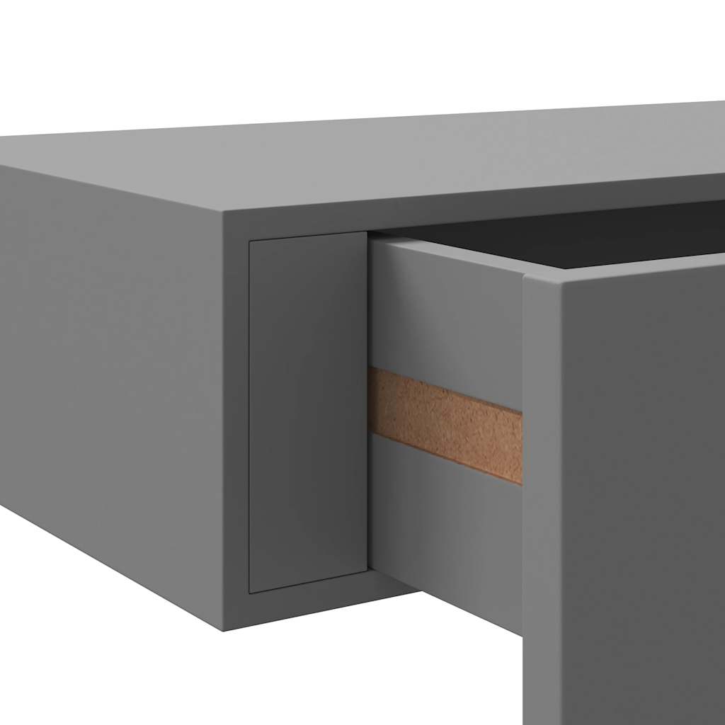 Wandregal mit Schublade Weiß 40x23,5x10 cm MDF
