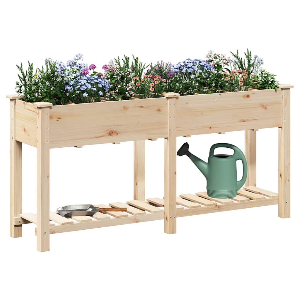 Garten-Pflanzgefäß mit Regal Beige 71 x 37 x 76,5 cm