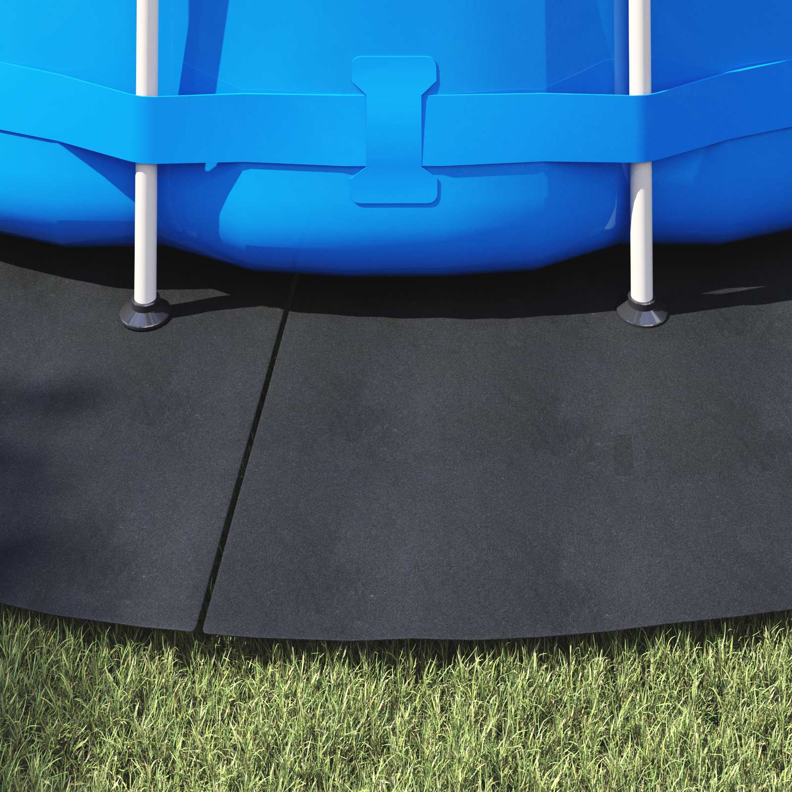 Bodenfolie für Pools Schwarz Ø 244 cm Vliesstoff