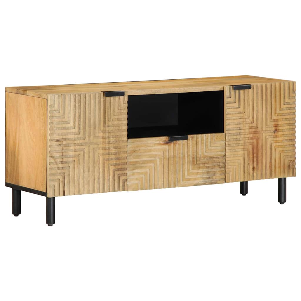 TV-Schränk mit Regal Braun 105 x 33 x 46 cm Massivholz Mango