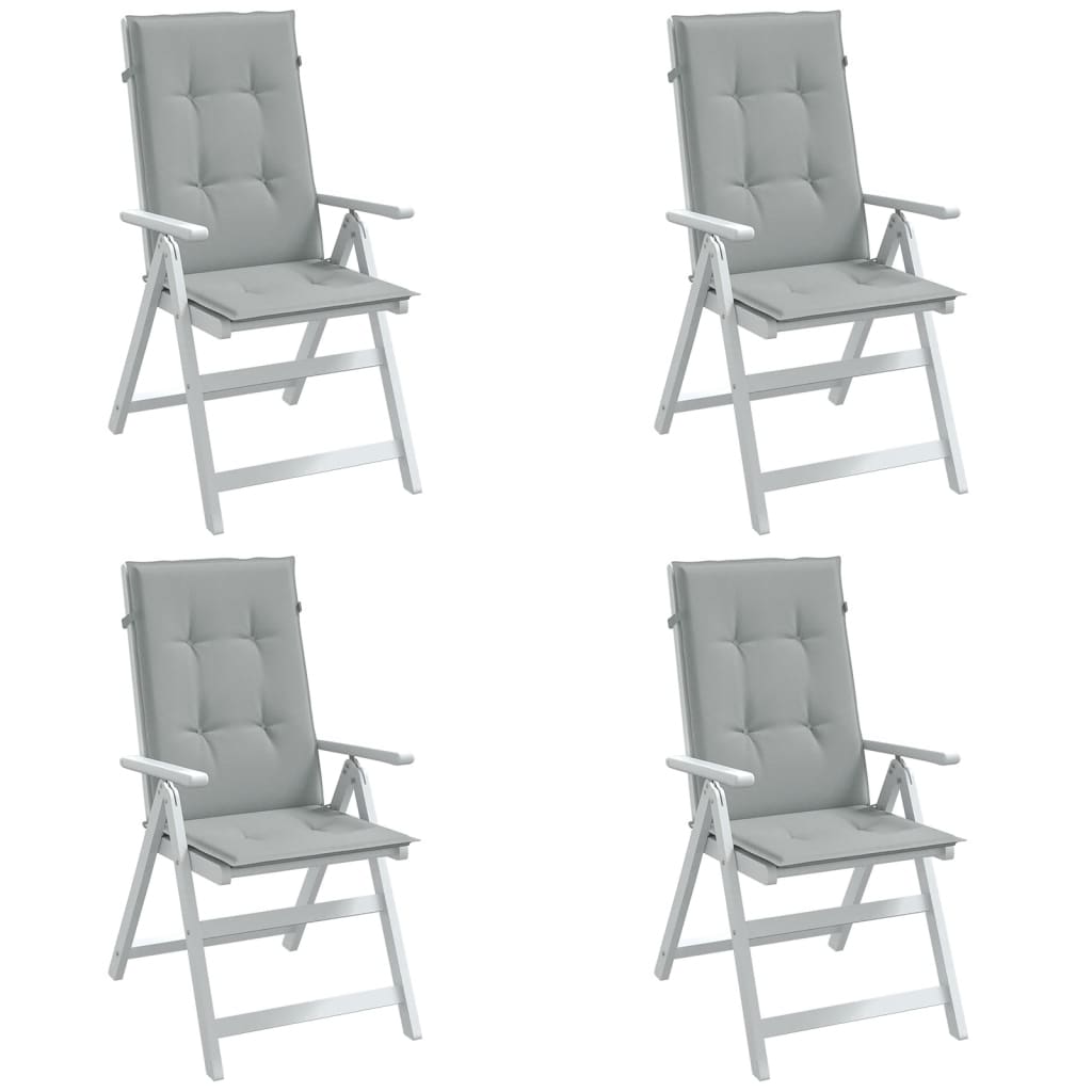 Hochlehner-Auflagen 2 Stk. Melange Anthrazit 120x50x7cm Stoff