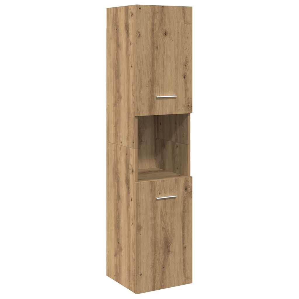 Badezimmerschrank Weiß 30x30x130 cm Holzwerkstoff