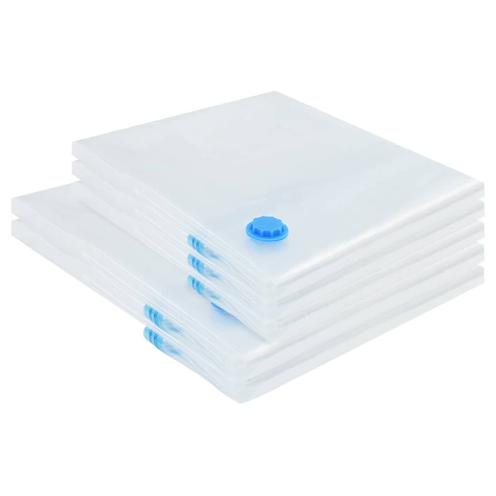 Aufbewahrungstaschen 5 pcs Transparent und Blau 70 x 50 cm