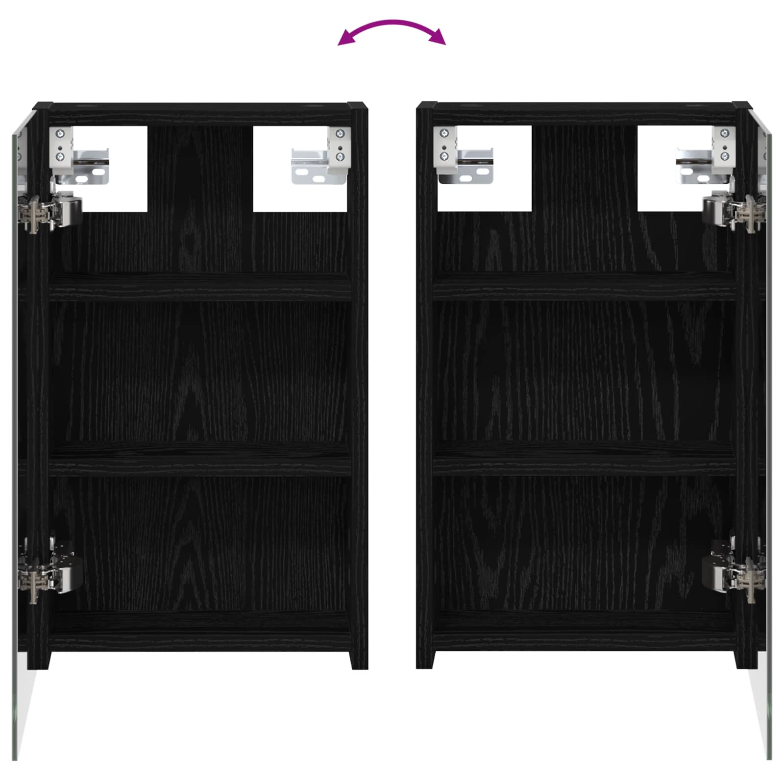 Badezimmerschrank-Set 3 pcs 80 x 10,5 x 50 cm Holzwerkstoff