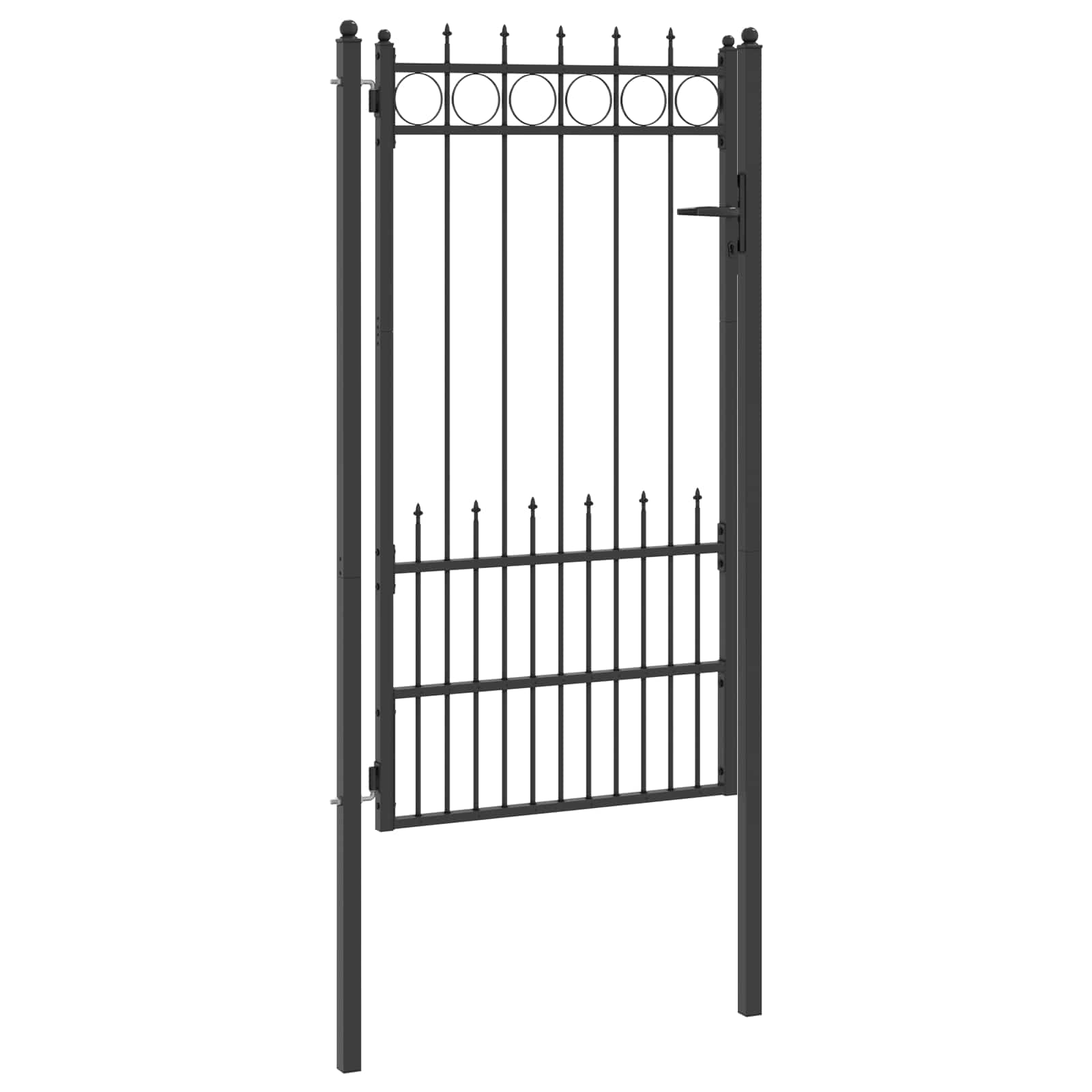 Zauntor HORST 100 x 75 cm Metall Schwarz Abschließbar
