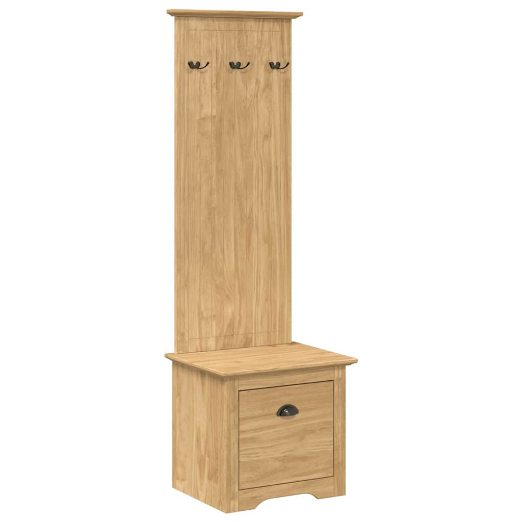 Flurschrank mit Haken BODO Weiß 50x40x157 cm