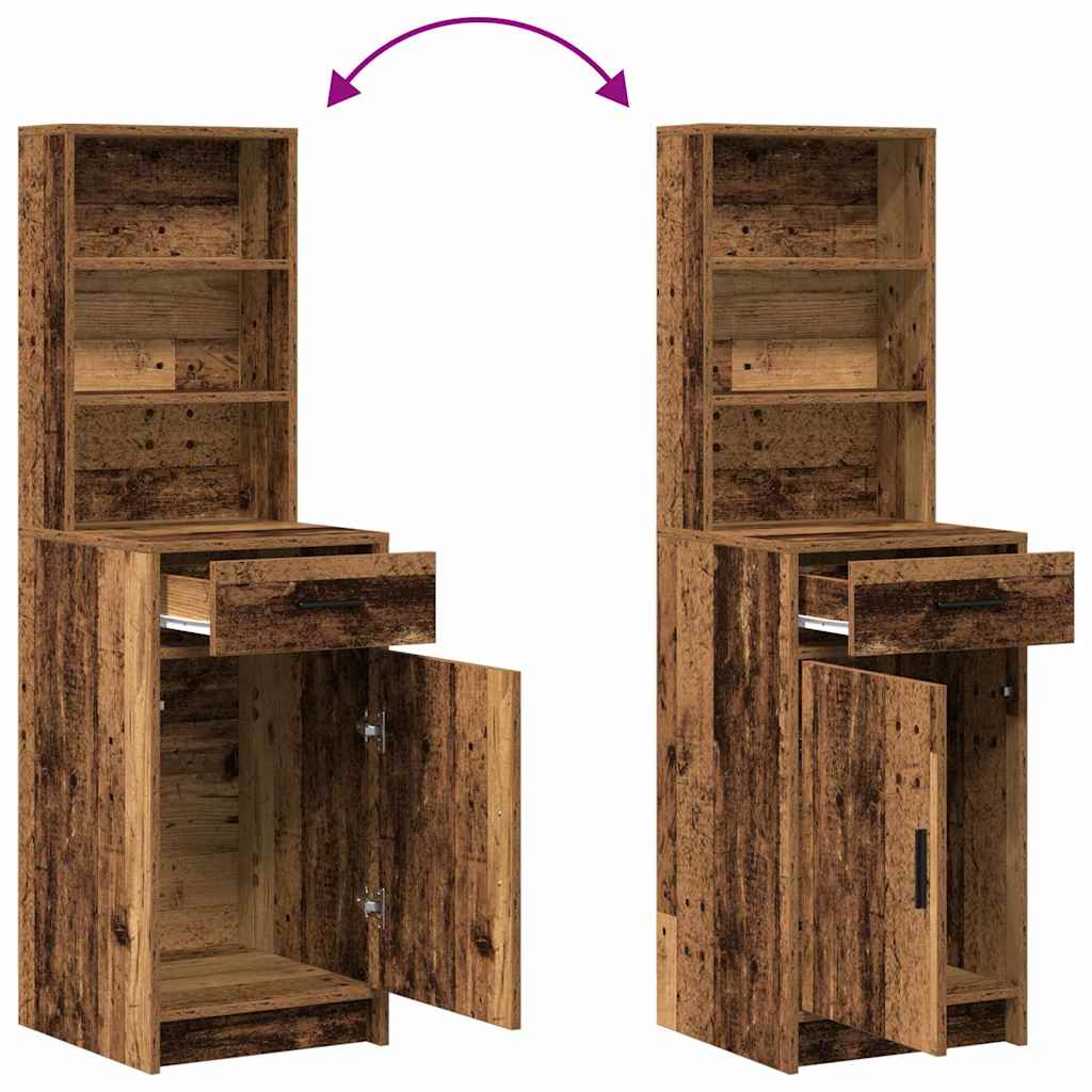 Schminktischset mit LED mit Schubladen 2 pcs Weiß Holzwerkstoff
