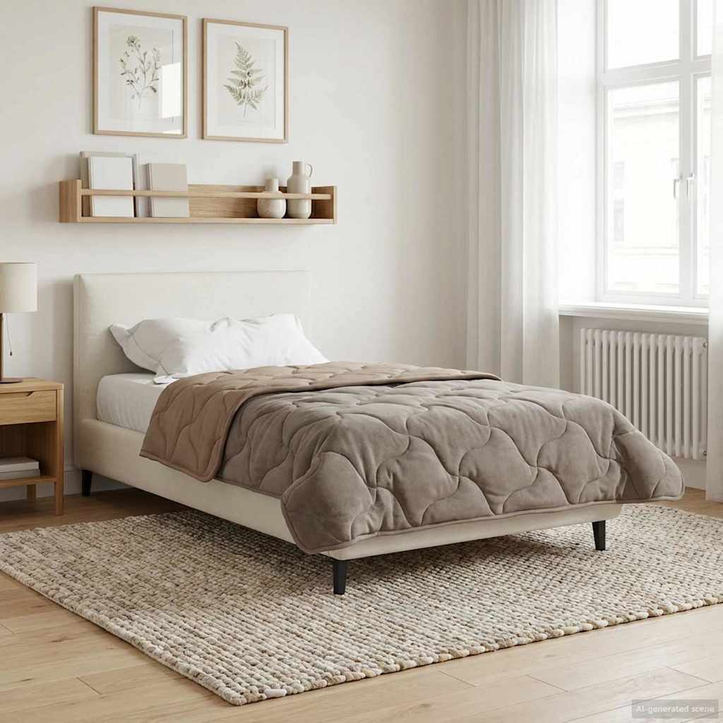 Ganzjahresbettdecke Gepolstert Anthrazit 135 x 200 cm