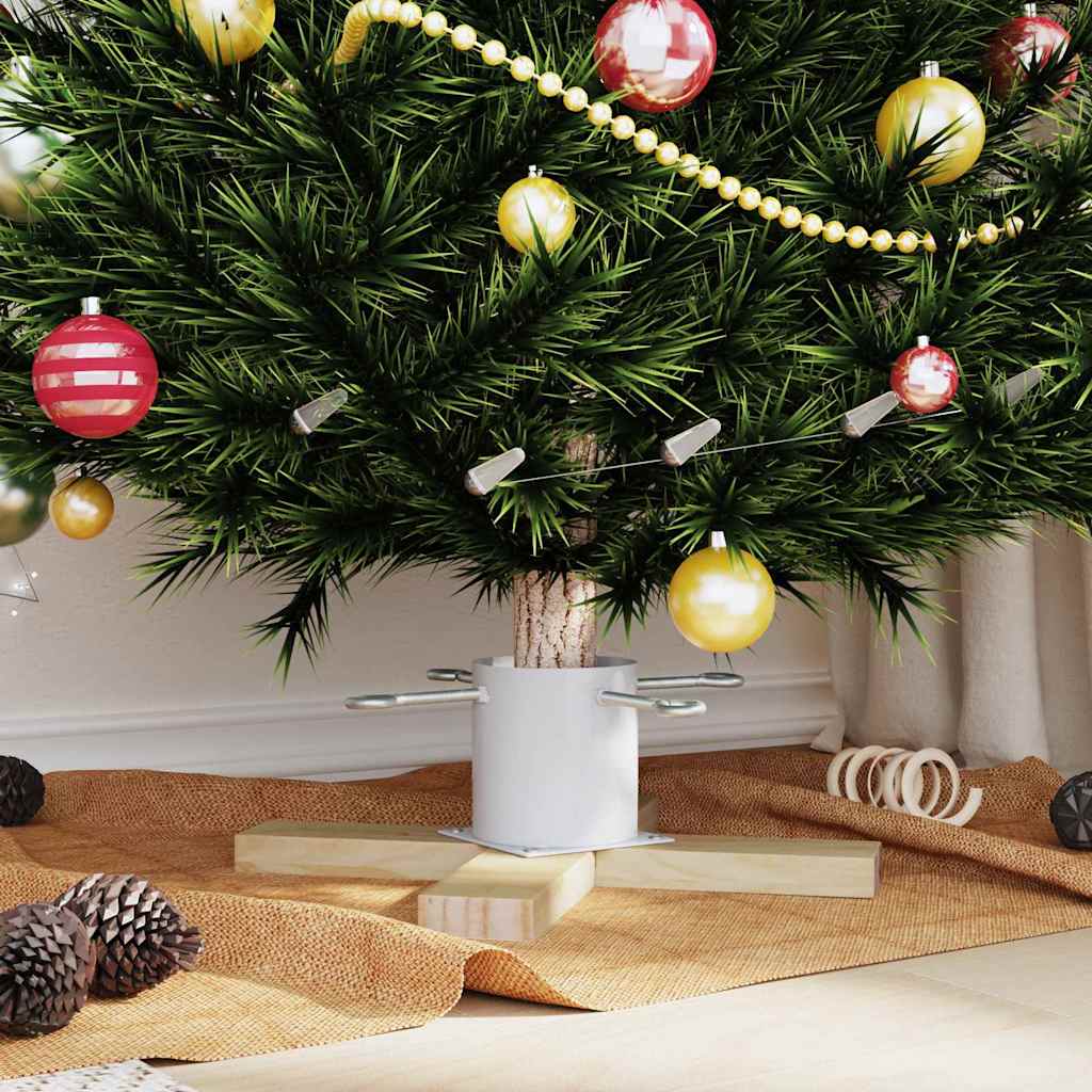 Weihnachtsbaumständer Grün 50 x 50 x 16 cm Massives Kiefernholz