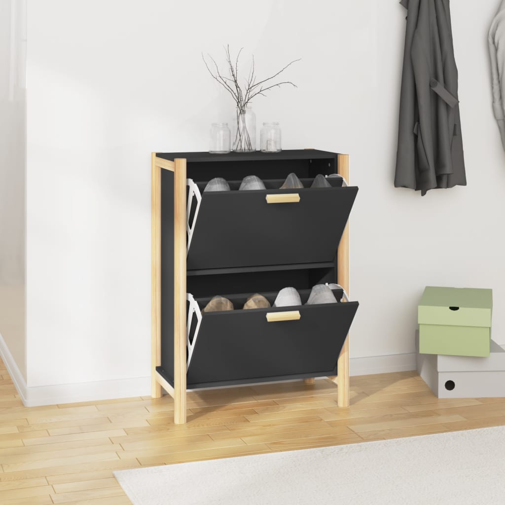 Schuhschrank Weiß 57,5x33x80 cm Holzwerkstoff
