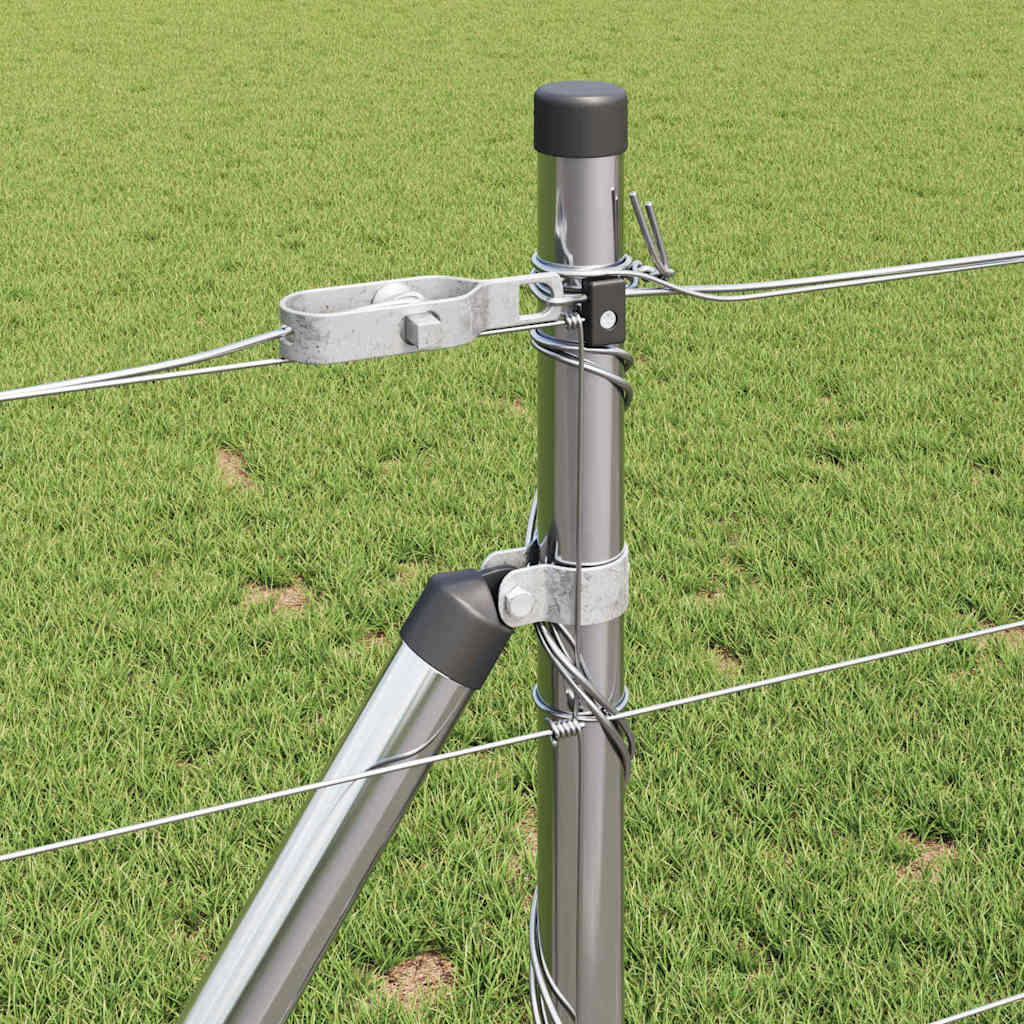 Ground Fix Geschweißter Drahtzaun 25 x 0,8 m Silber Netz